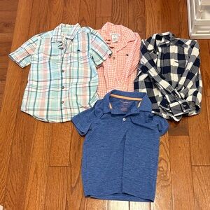 Kids Plaid and Solid Shirts Set Sz Small (5/6) Tommy Bahama